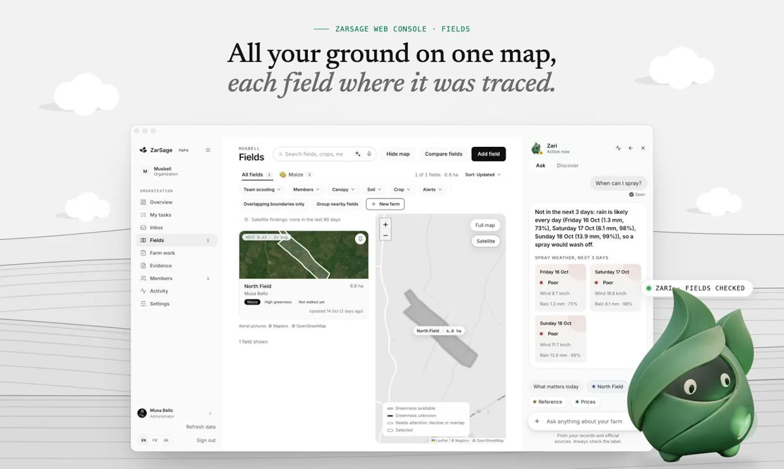 ZarSage Web Console screenshot 2