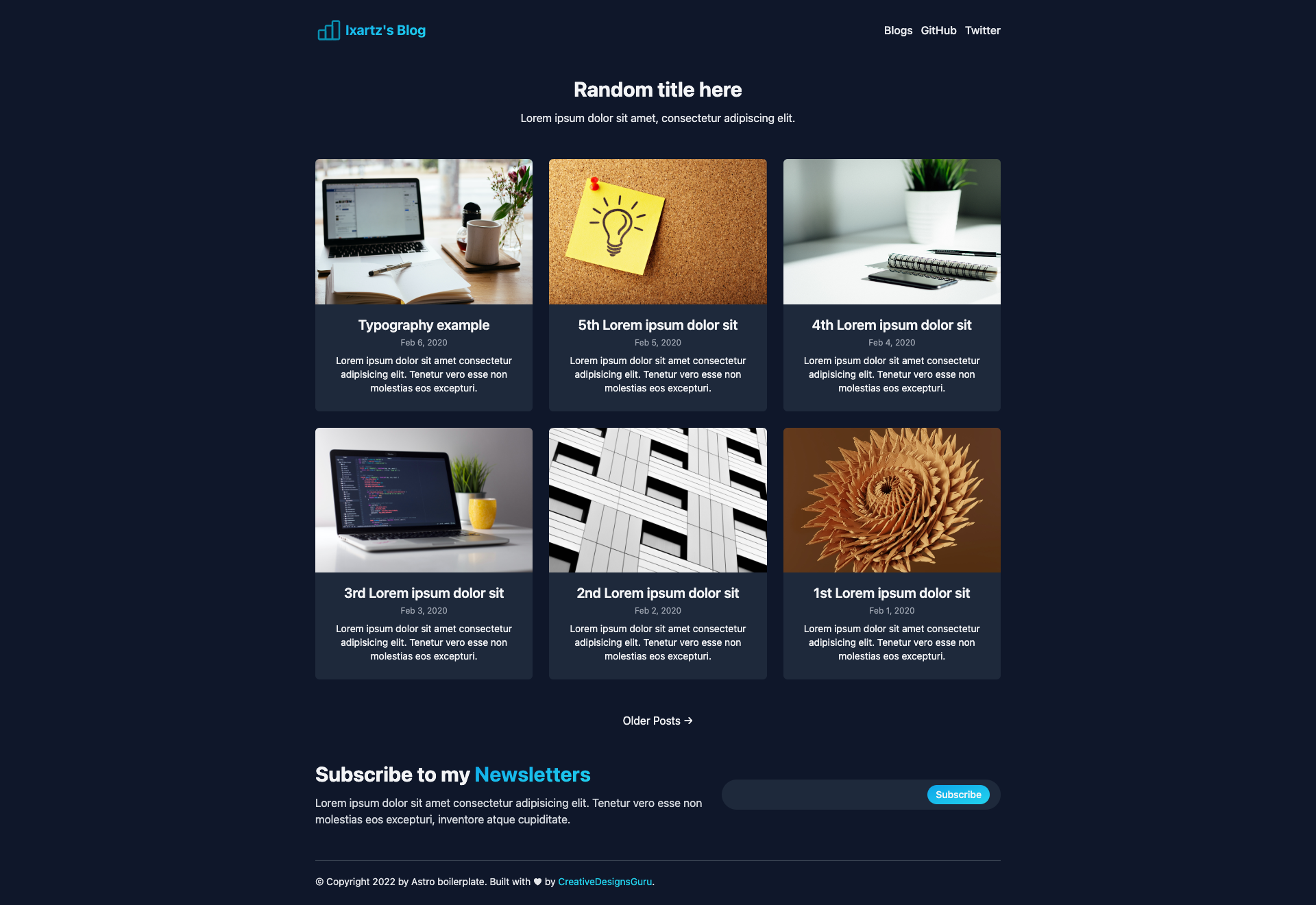 Plantilla de blog gratuita receptiva - Inicie su blog y cartera personal en minutos media 4