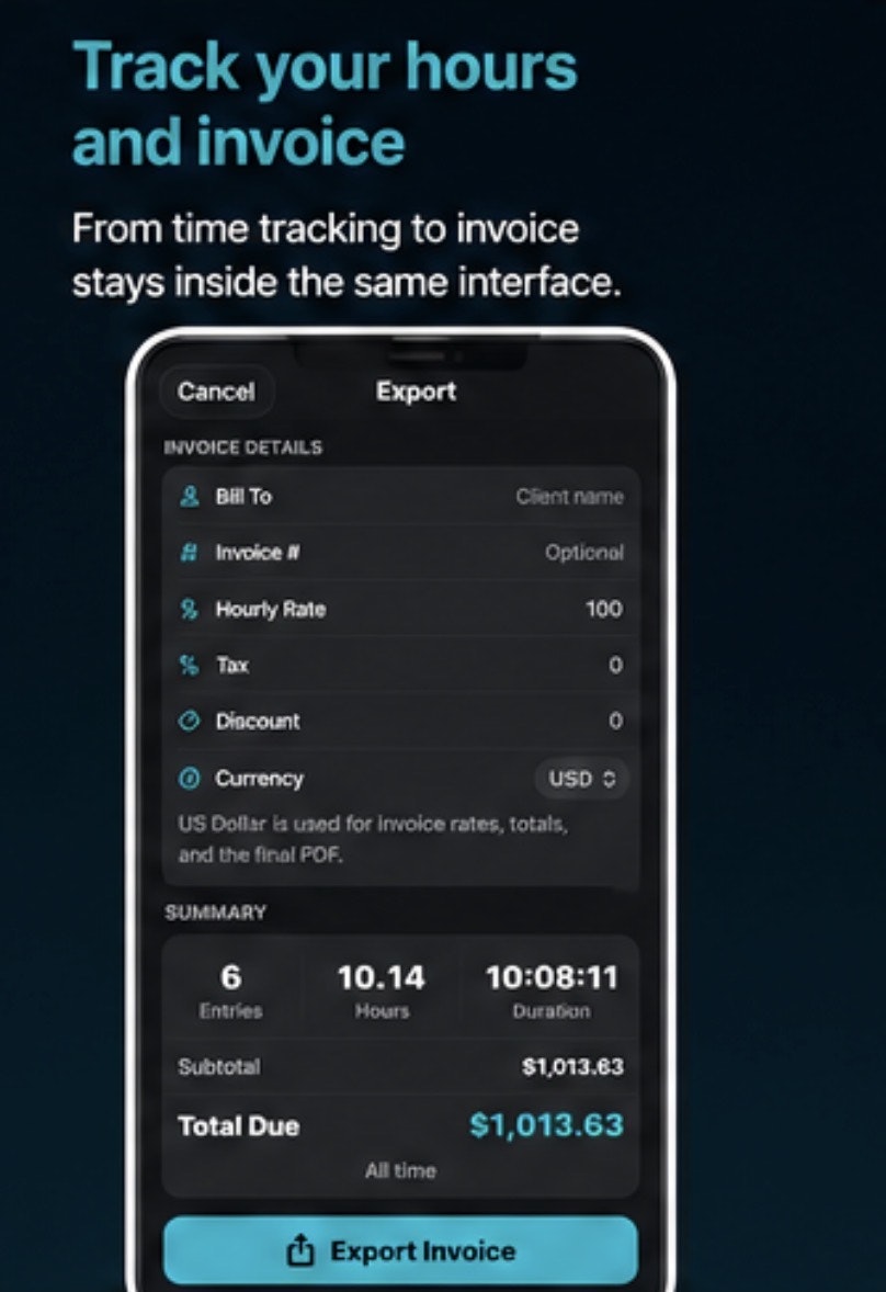 NotaTime — Simple Time Tracking gallery image
