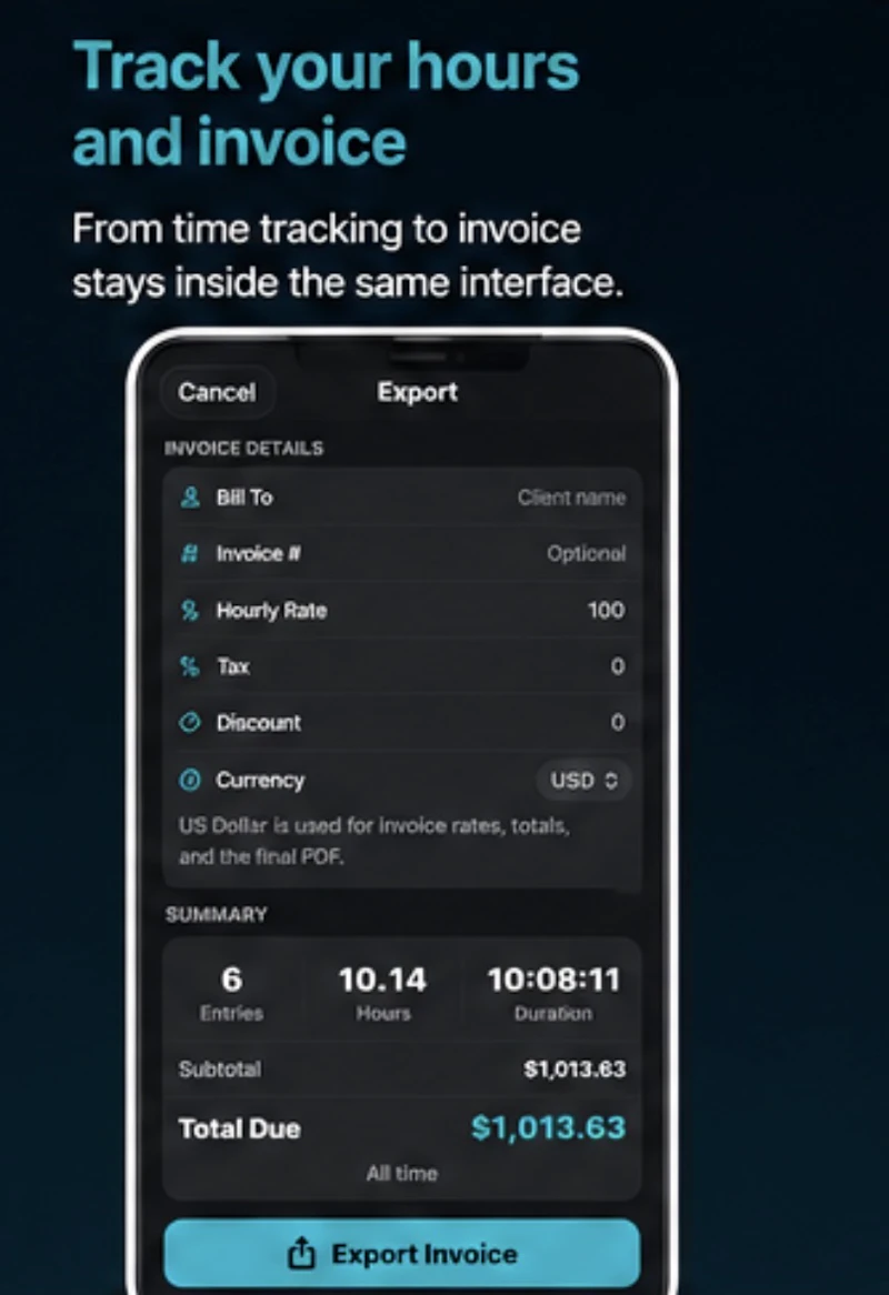 NotaTime — Simple Time Tracking screenshot 5