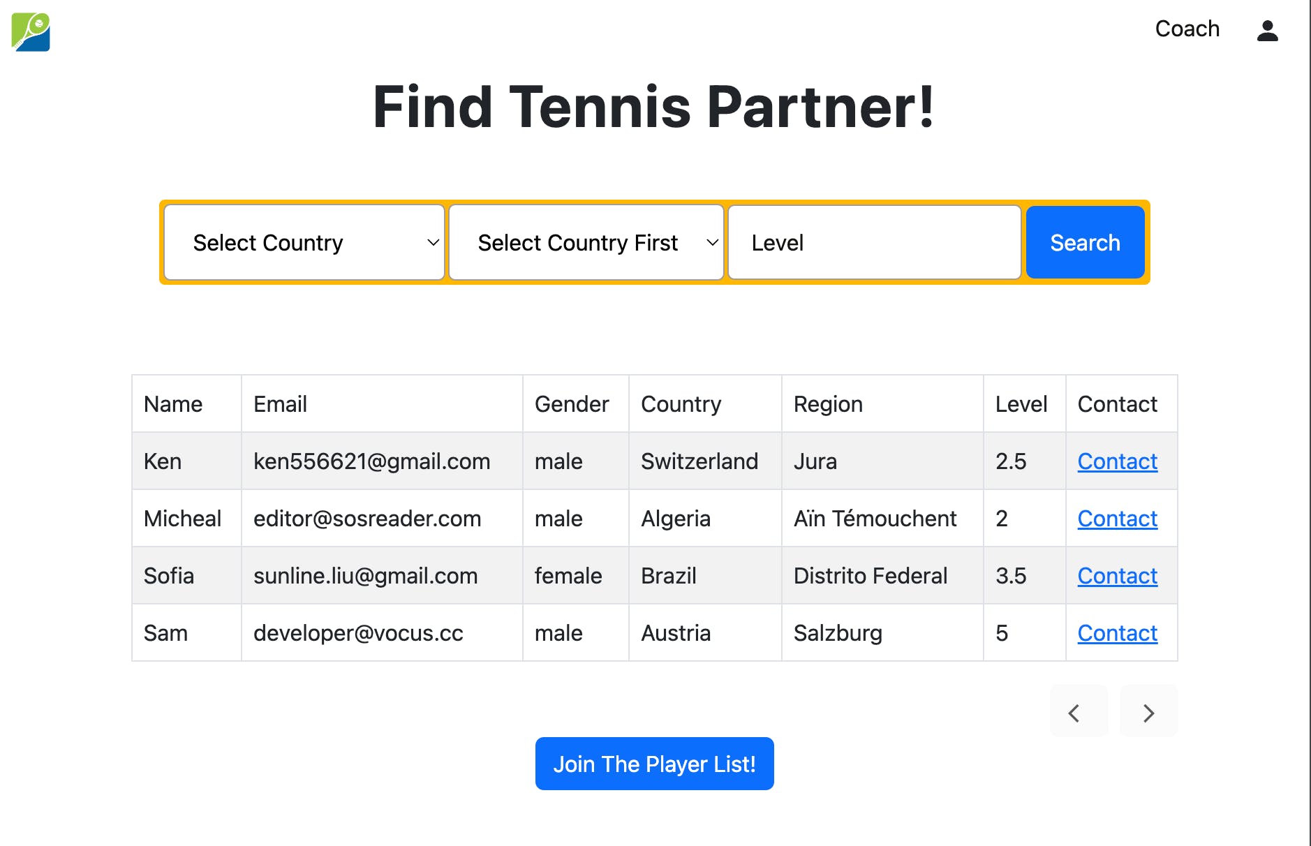 Find Tennis Partner media 1