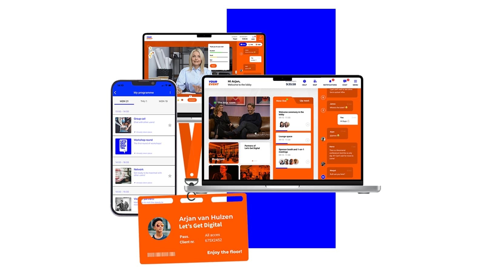Vamos obter digital |Soluções de eventos