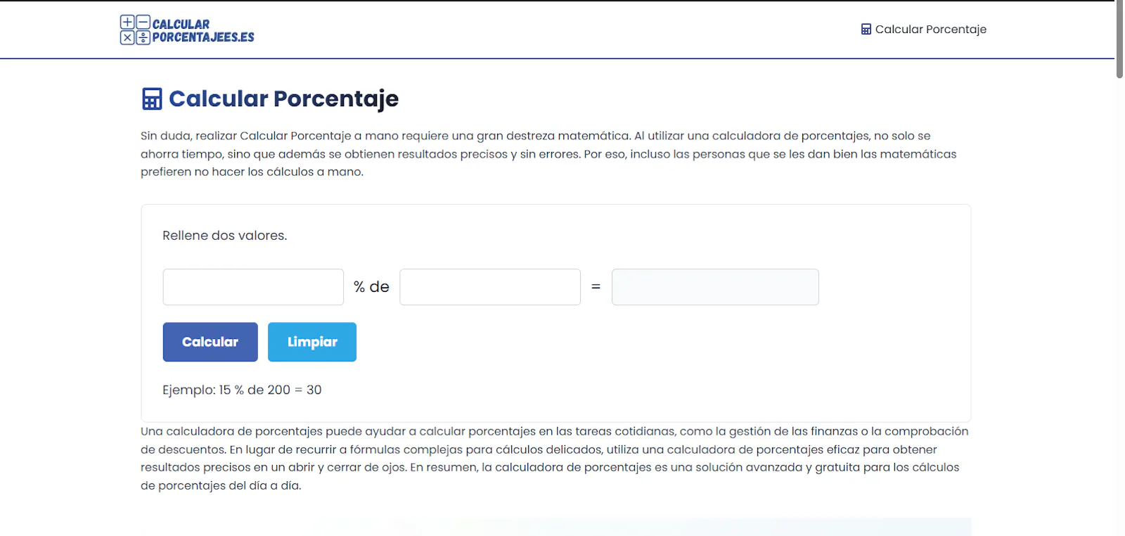 Calcular Porcentaje screenshot 1