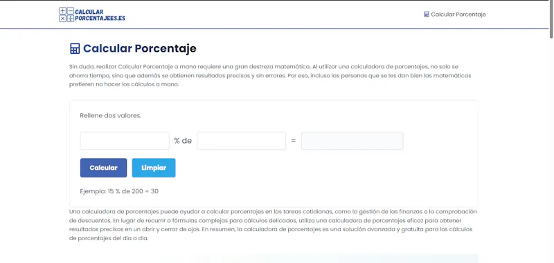 Calcular Porcentaje screenshot 1