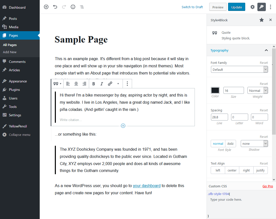 CSS Editor for Gutenberg Blocks gallery image