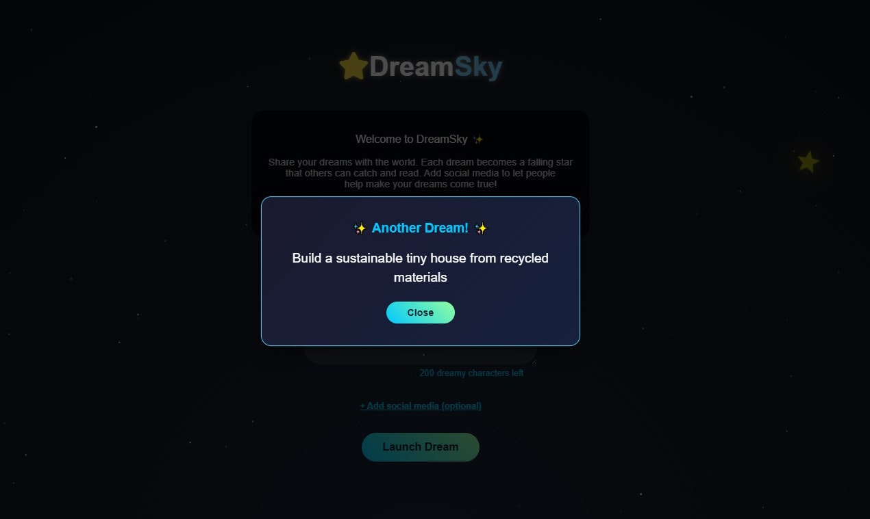 Dreamsky - Fai un sogno e lascialo cadere come una stella cadente media 2