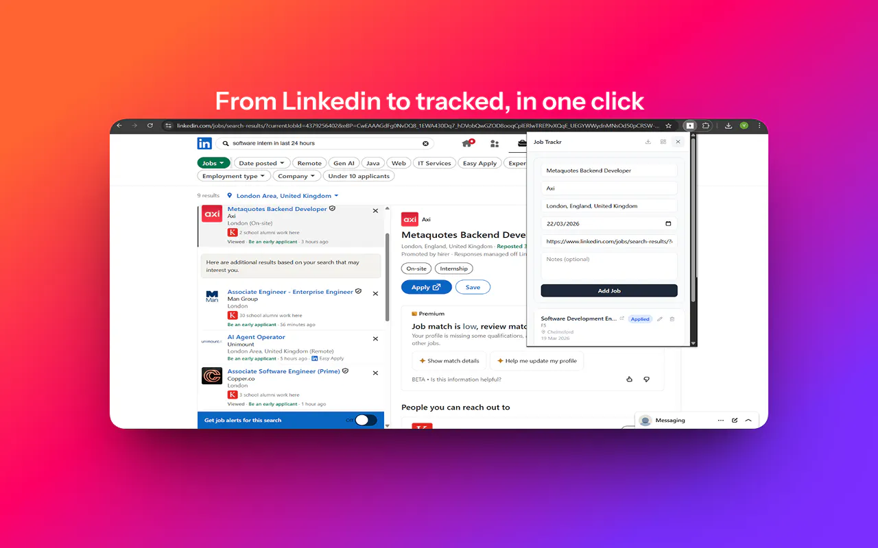 Job Trackr – My First Dev Project