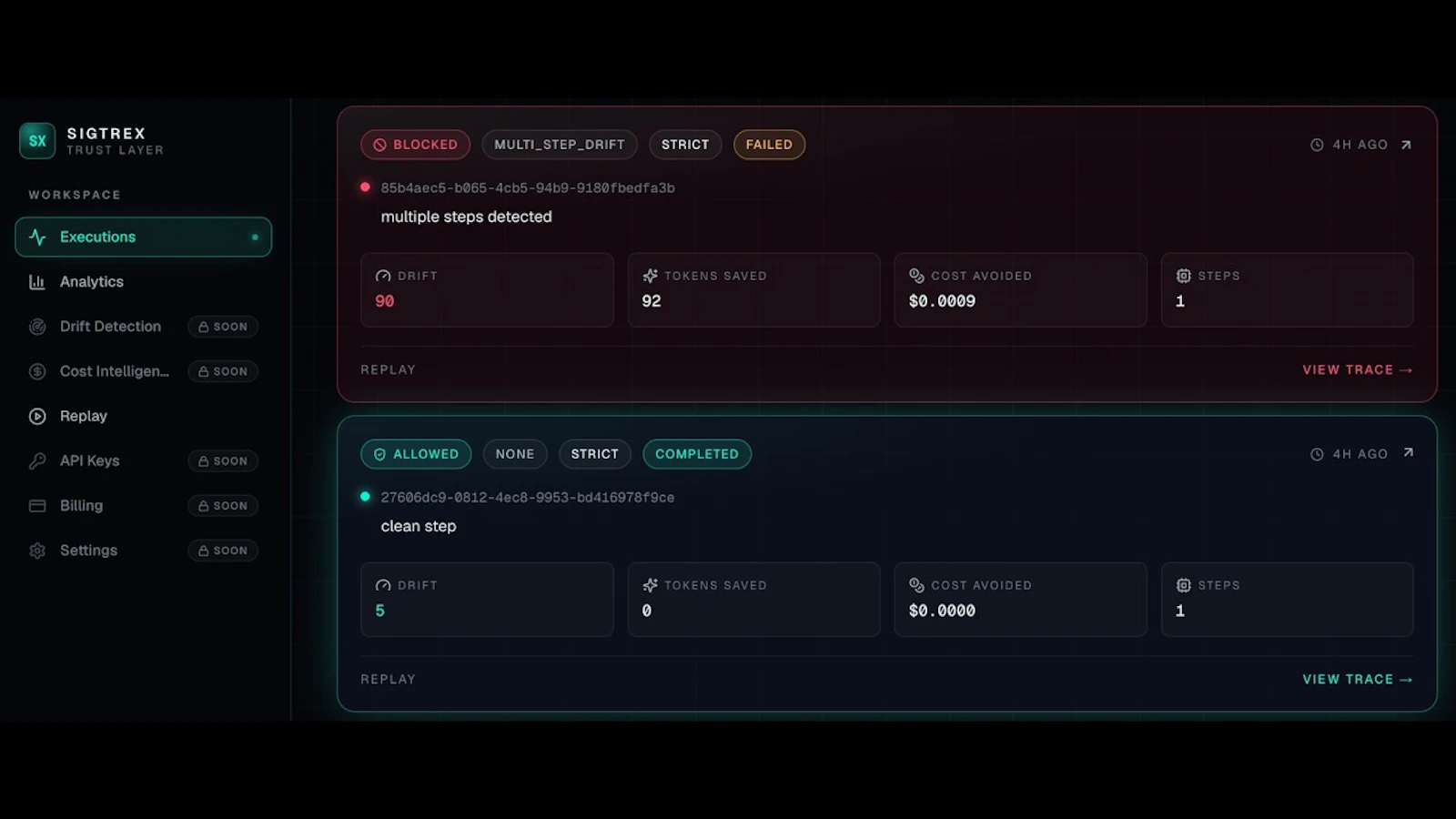 SIGTREX API screenshot 1 (video preview)