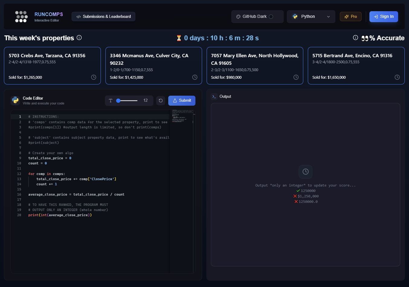 runcomps.dev - 独自のホーム値アルゴリズムをコーディングしてランク付けしますメディア2