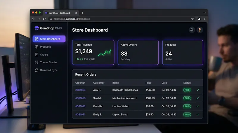 GumShop - Beautiful Gumroad Storefront.  screenshot 1