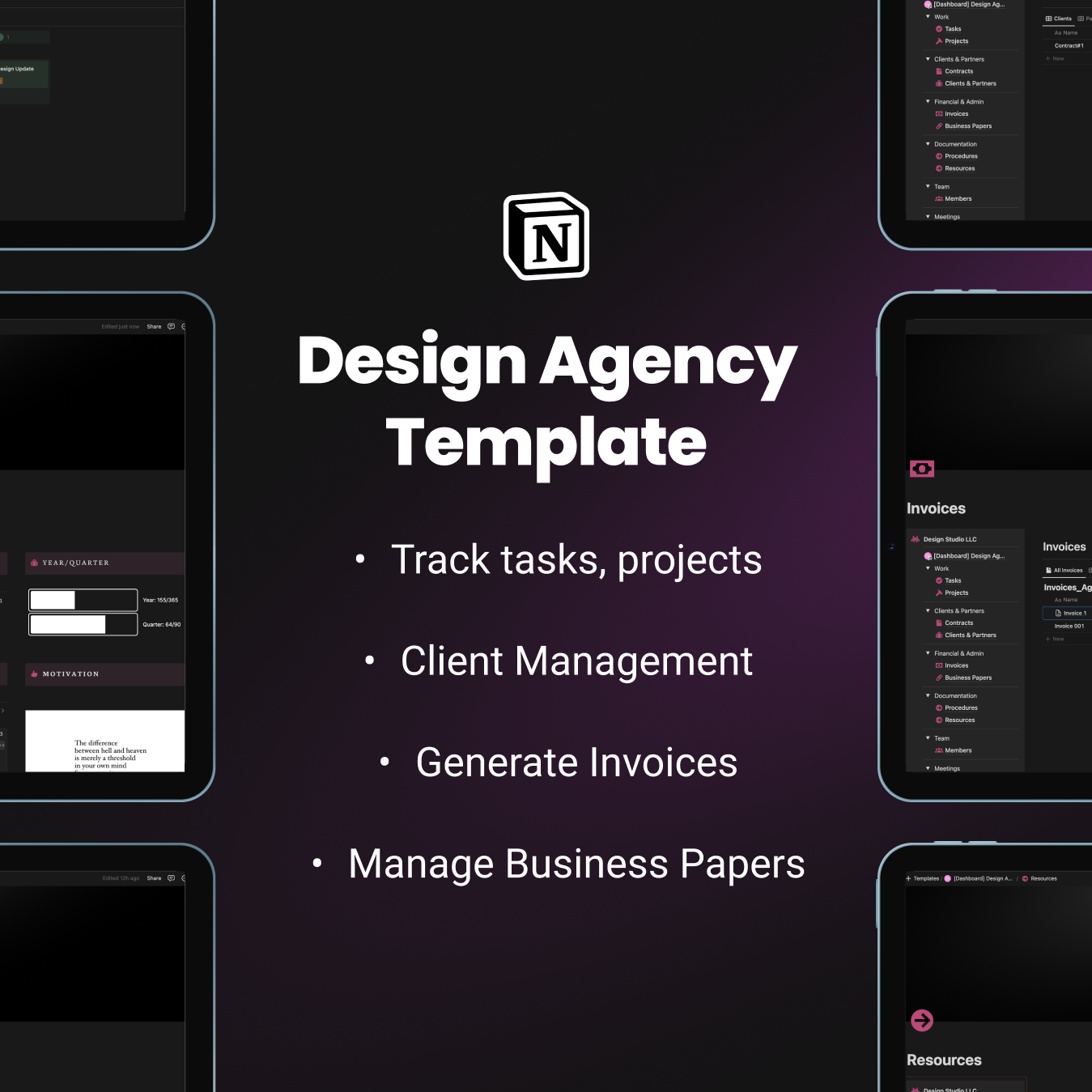 Modelo de noção da agência de design