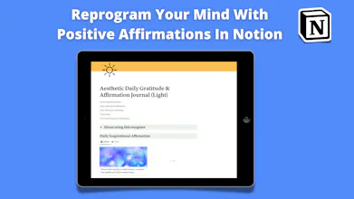 Gratitude & Affirmation Notion Journal gallery image