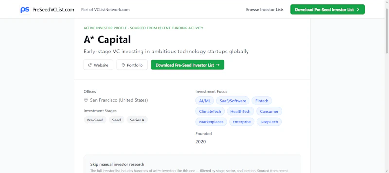 VCListNetwork.com screenshot 4