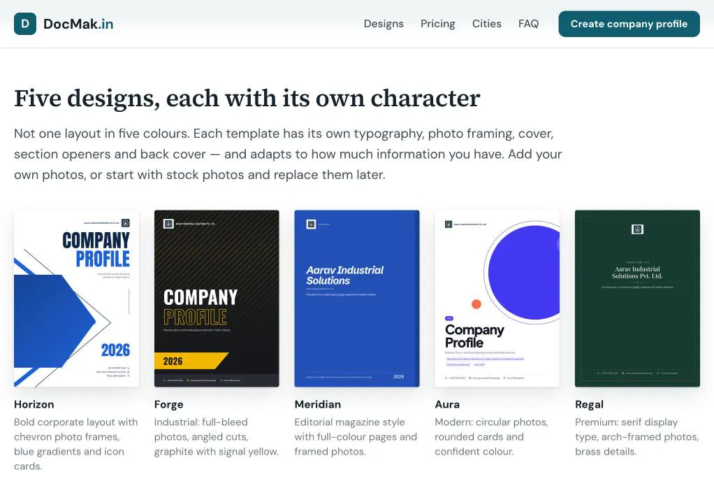 DocMak India – Company Profile Maker gallery image