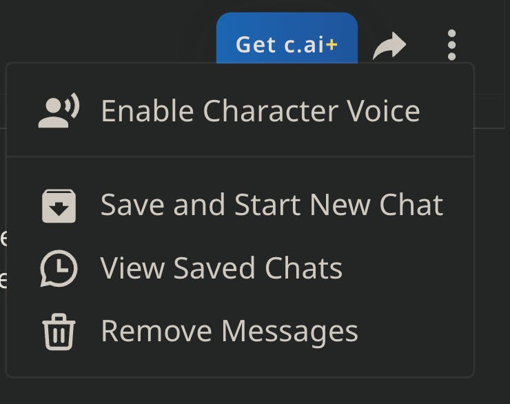 How to save chats in Character AI