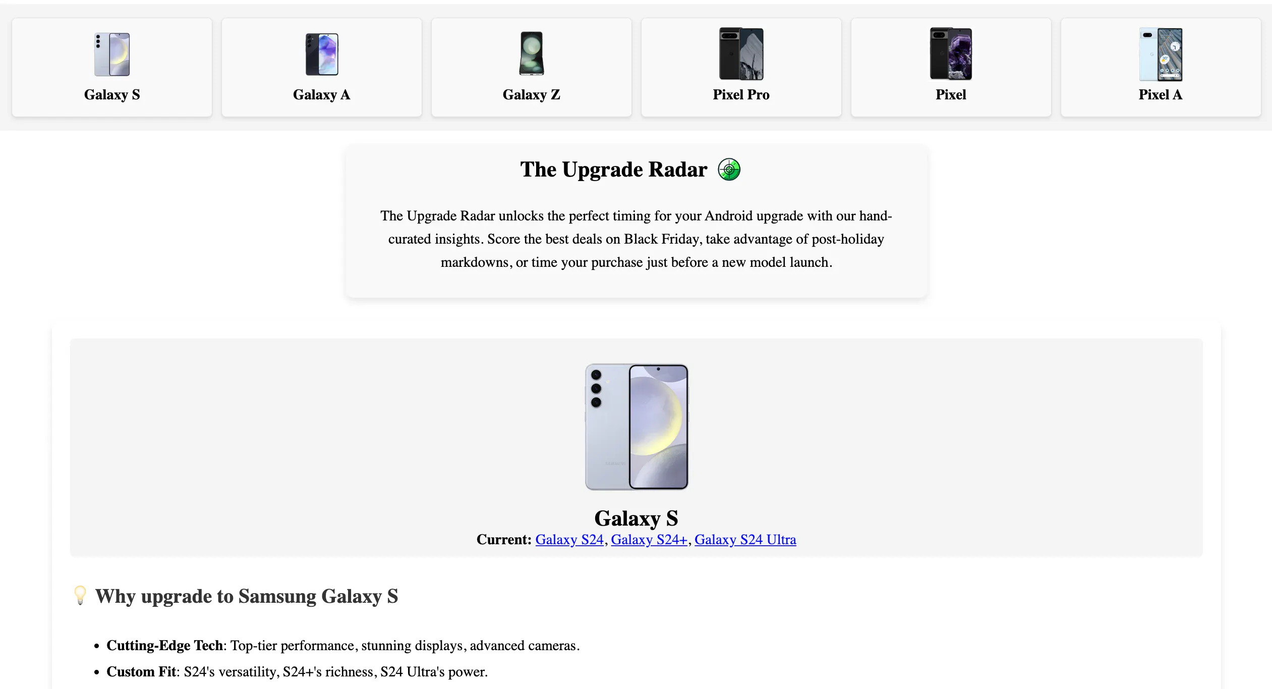 The Upgrade Radar gallery image