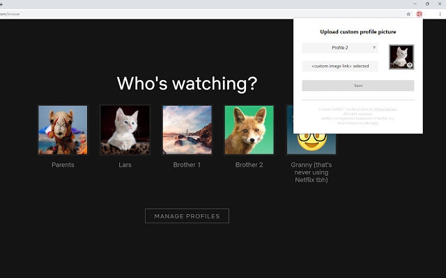 Custom profile picture for Netflix™ gallery image