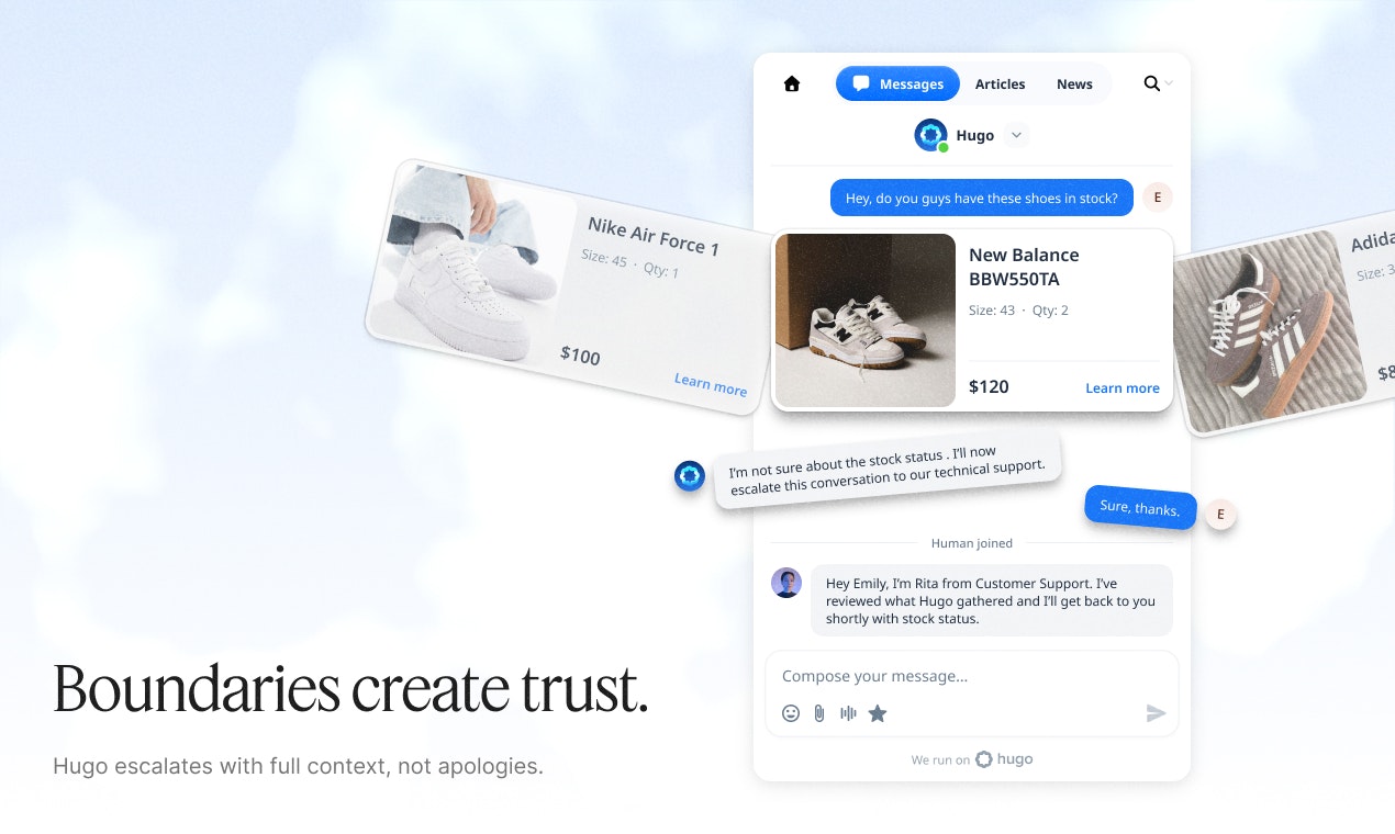 Hugo - Screenshot 3 showing product features and functionality