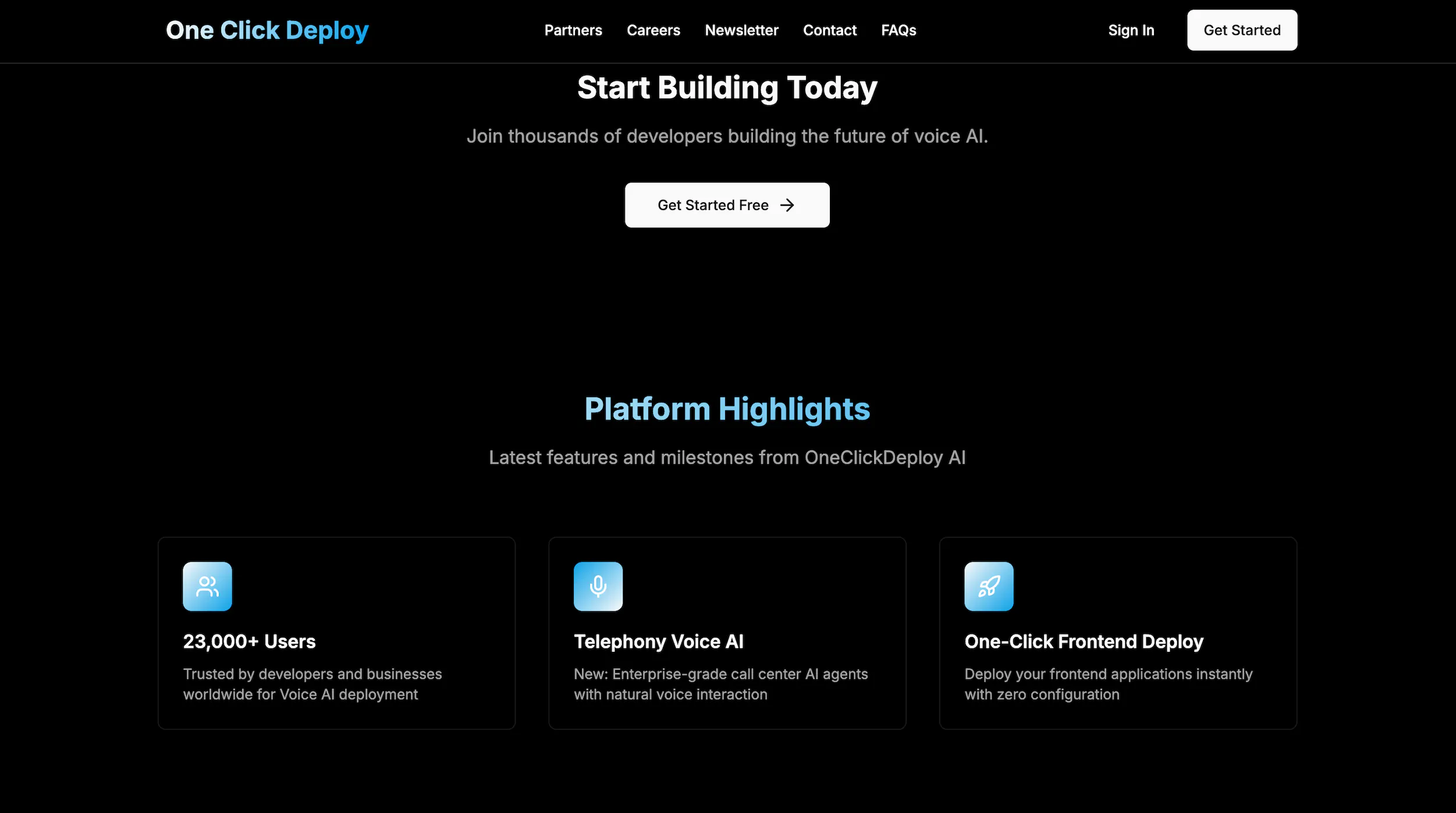One Click Deploy gallery image