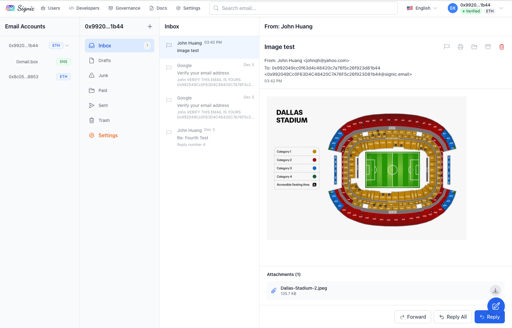 Signic.email - Main product screenshot demonstrating key features and user interface