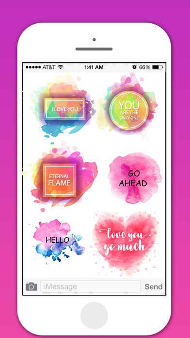 Watercolor Greetings Stickers Pack gallery image