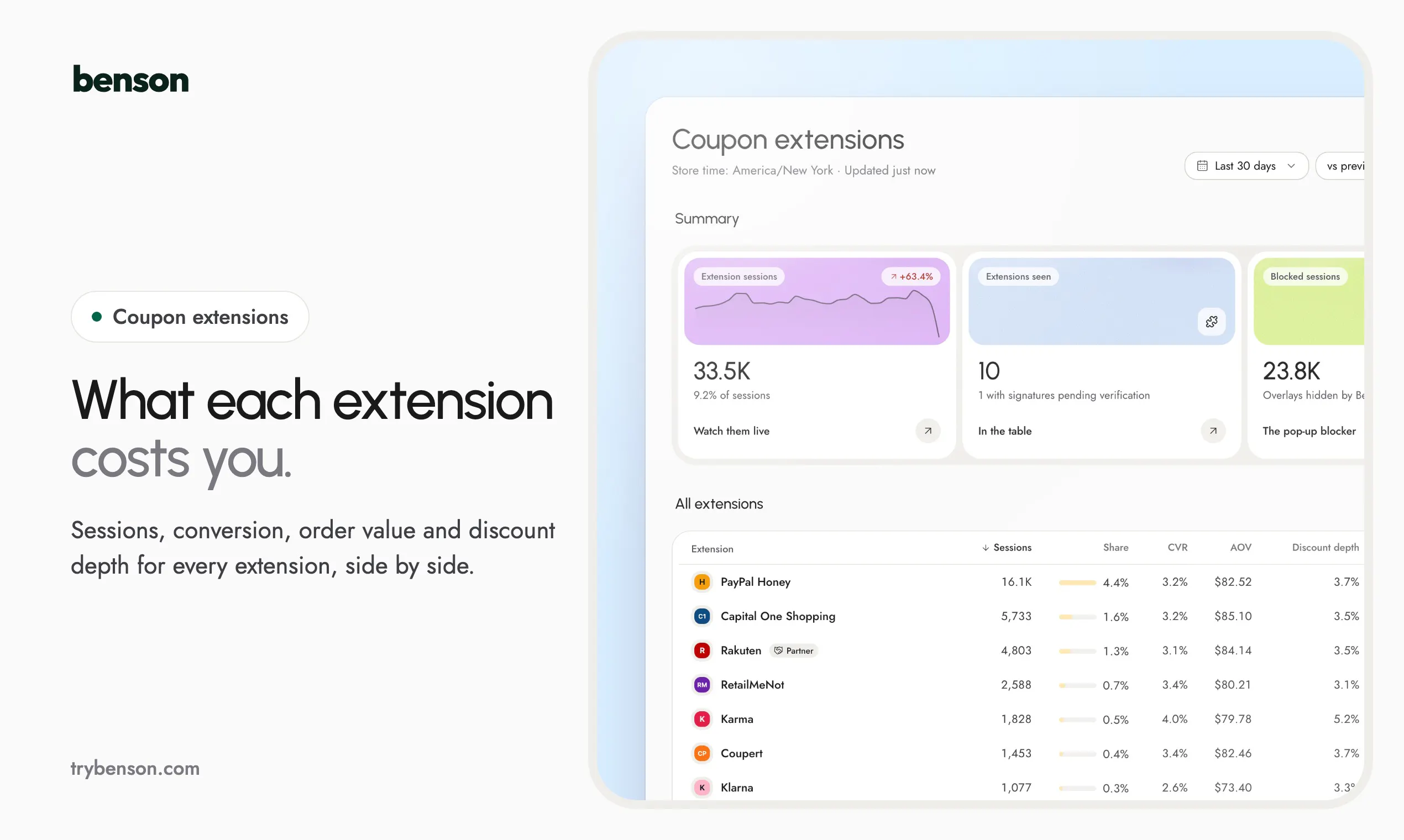 Benson - Block Discount Extensions gallery image