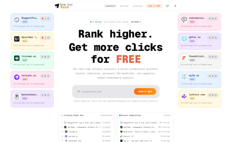DropYourSaaS.com  screenshot 1