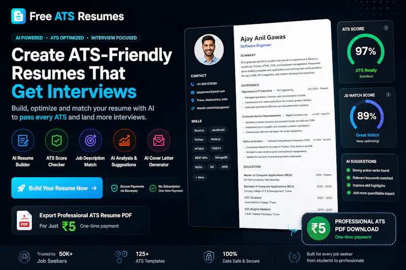 Free ATS Resumes screenshot 1