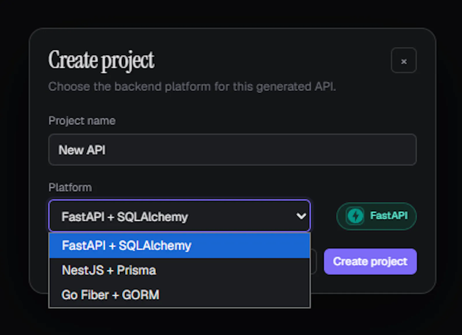 FastDev — API generator in minutes screenshot 2