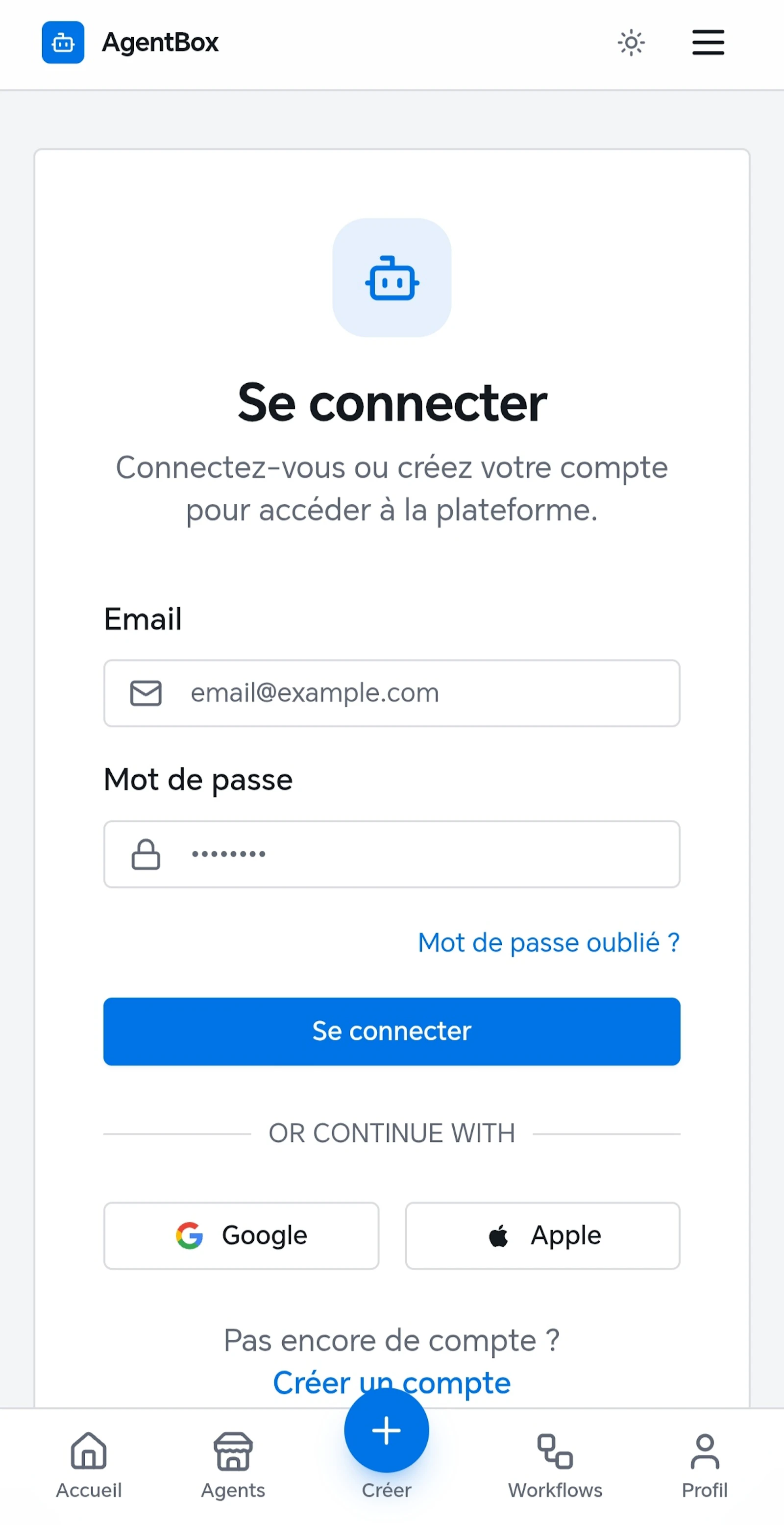 AgentBox — L'App Store des IA autonomes screenshot 1