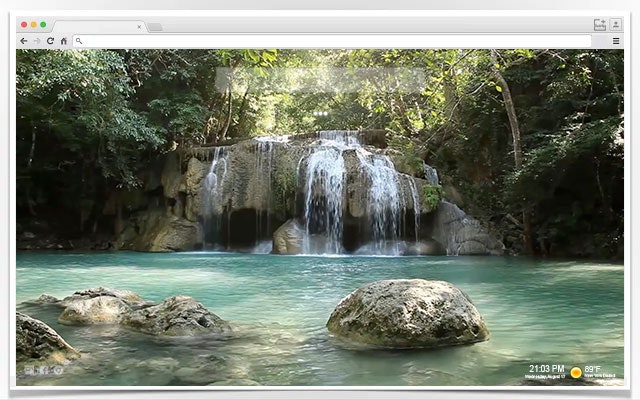 LIVE Relaxing Waterfalls New Tab gallery image