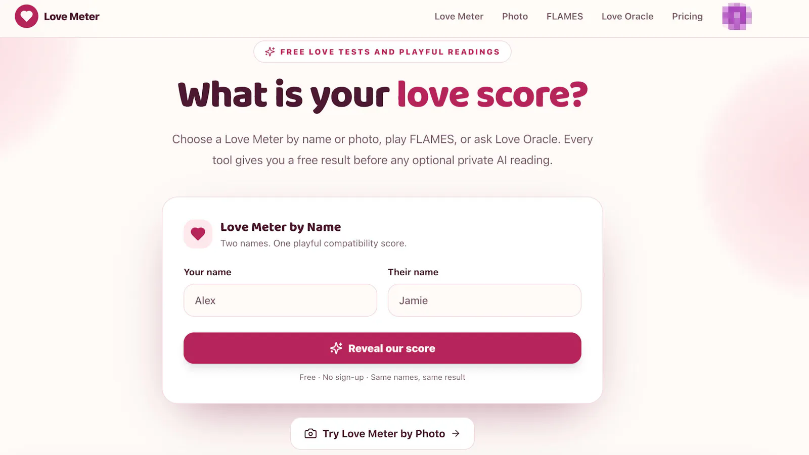 Love Meter screenshot 1