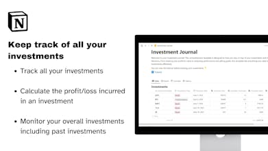Investment Journal | Notion Template gallery image