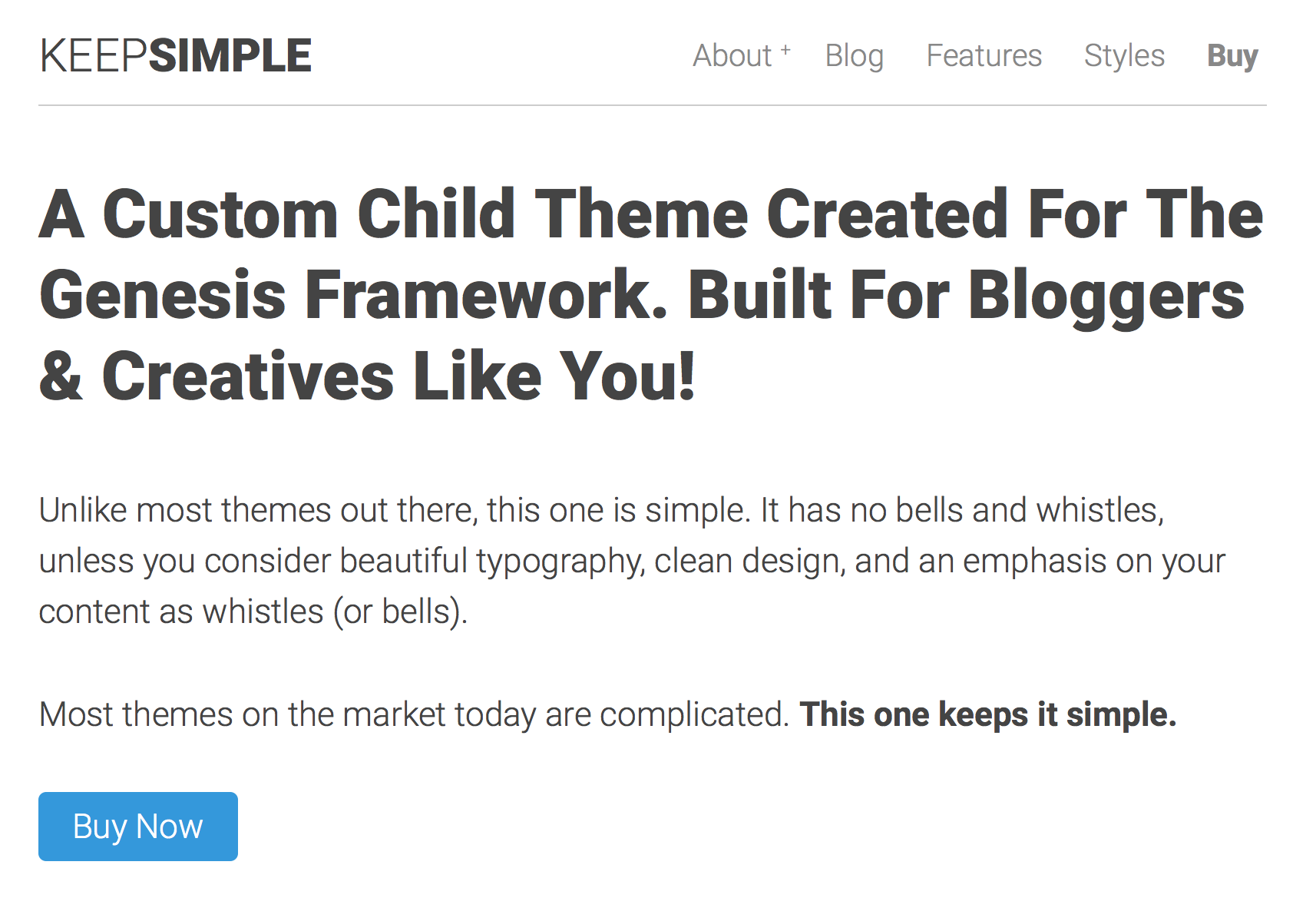 Keep Simple WordPress Theme