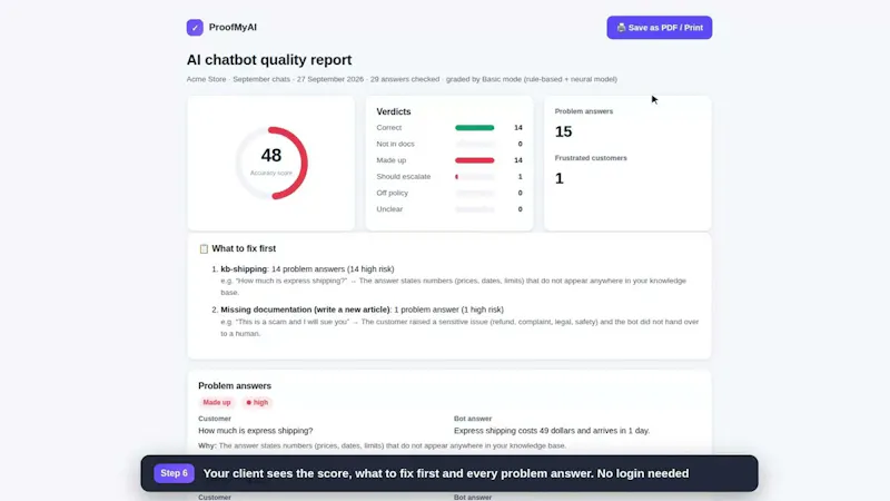 ProofMy Ai screenshot 1 (video preview)