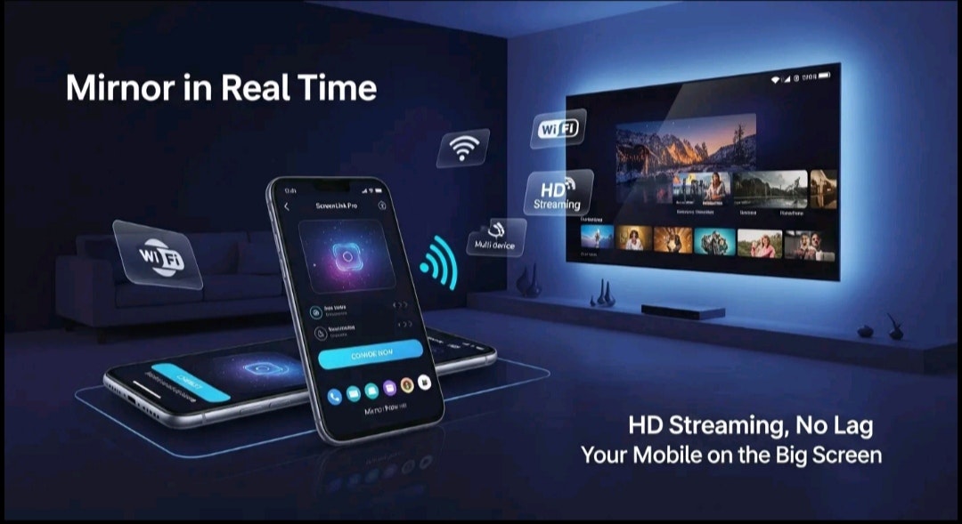 Screen Mirroring PC and TV - Screenshot 3 showing product features and functionality