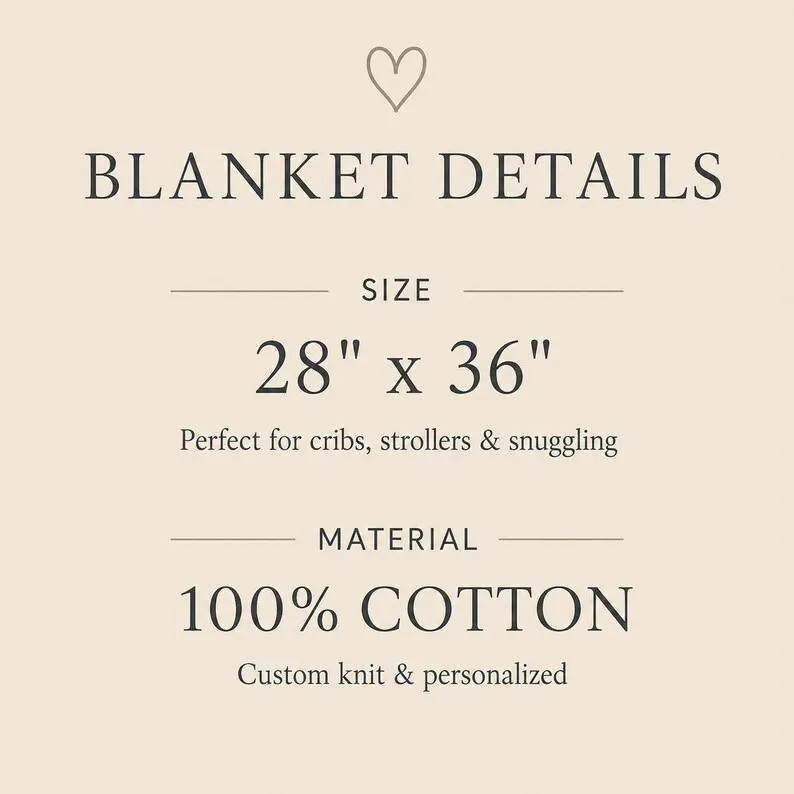 Crib Heart Blanket for Baby gallery image