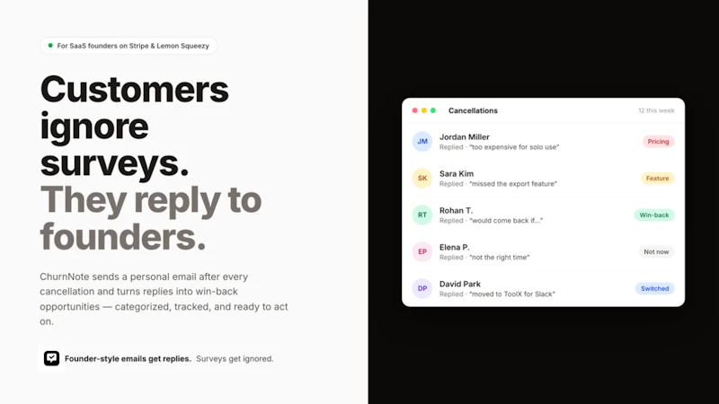 ChurnNote screenshot 2