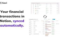 Savi: Notion Finance Tracker media 2