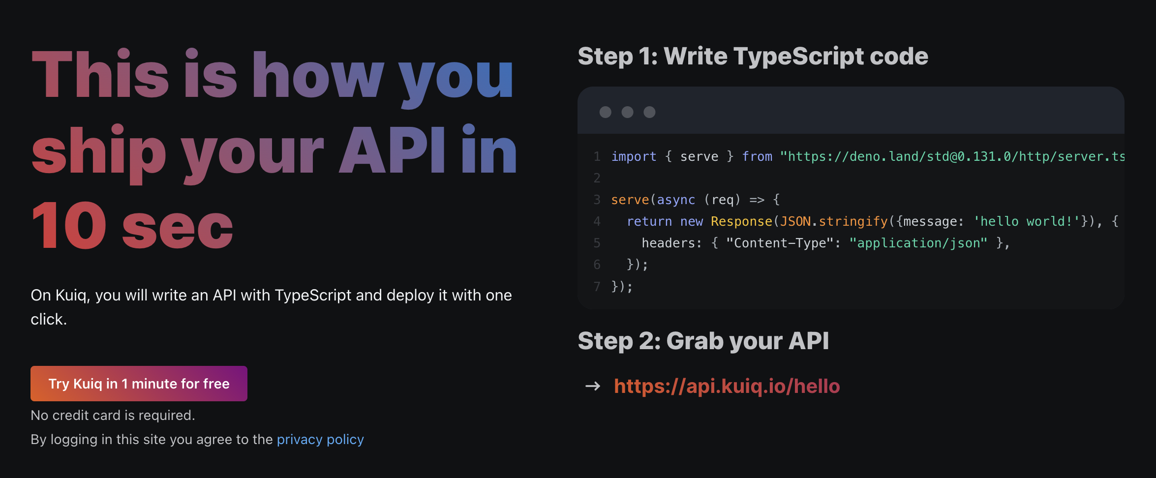 Média Qui - Expédie votre API en 10 secondes 2
