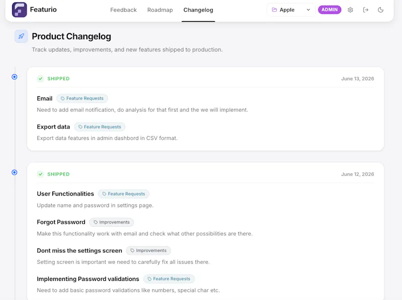 Featurio screenshot 4