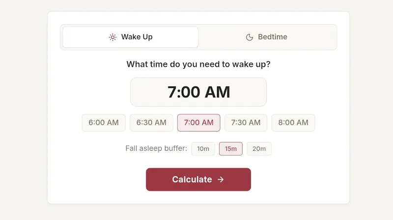 Sleep Cycle Calculator screenshot 1