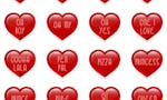 Conversation Heart Stickers image