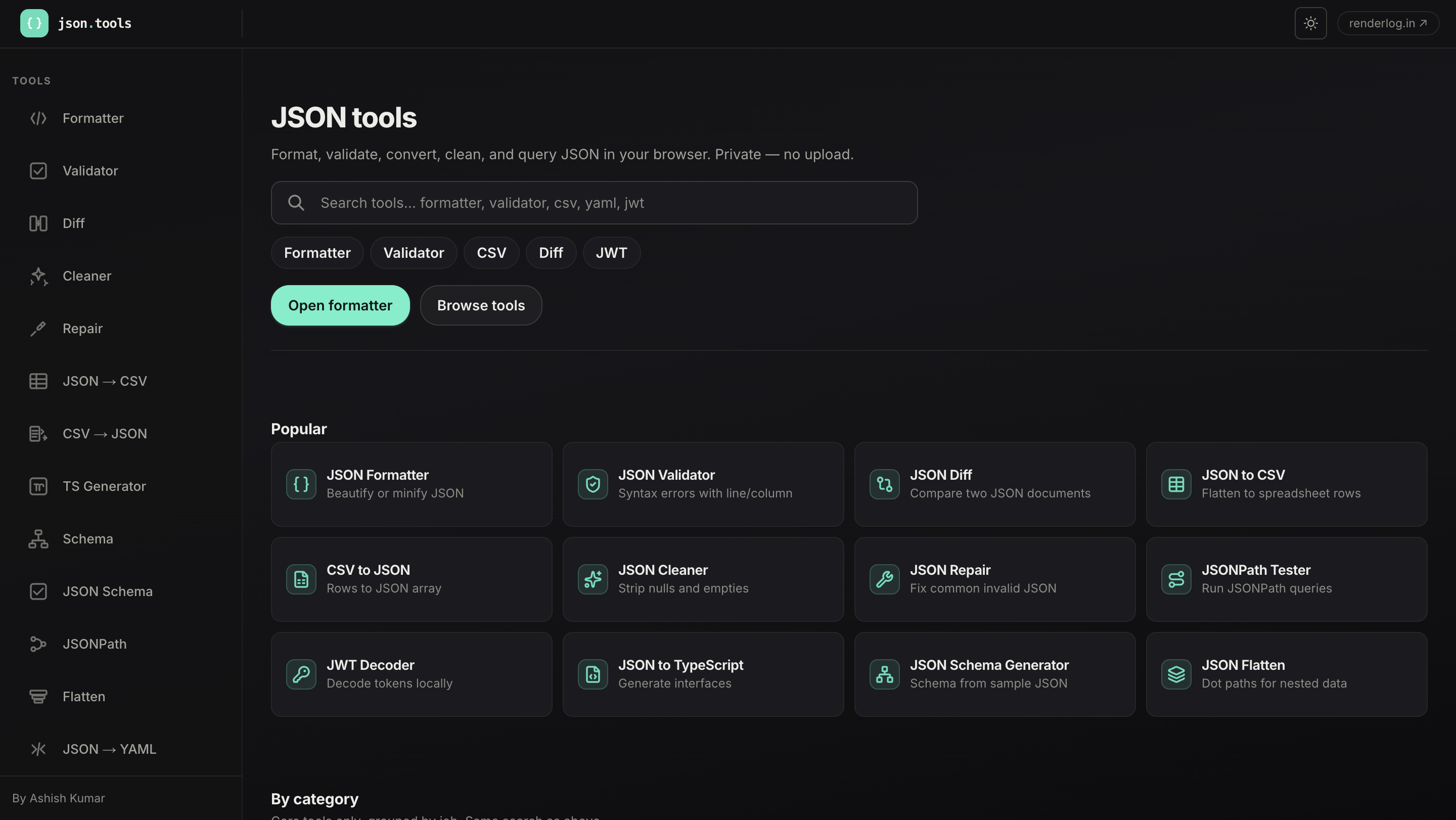 JSON Tools by Renderlog gallery image