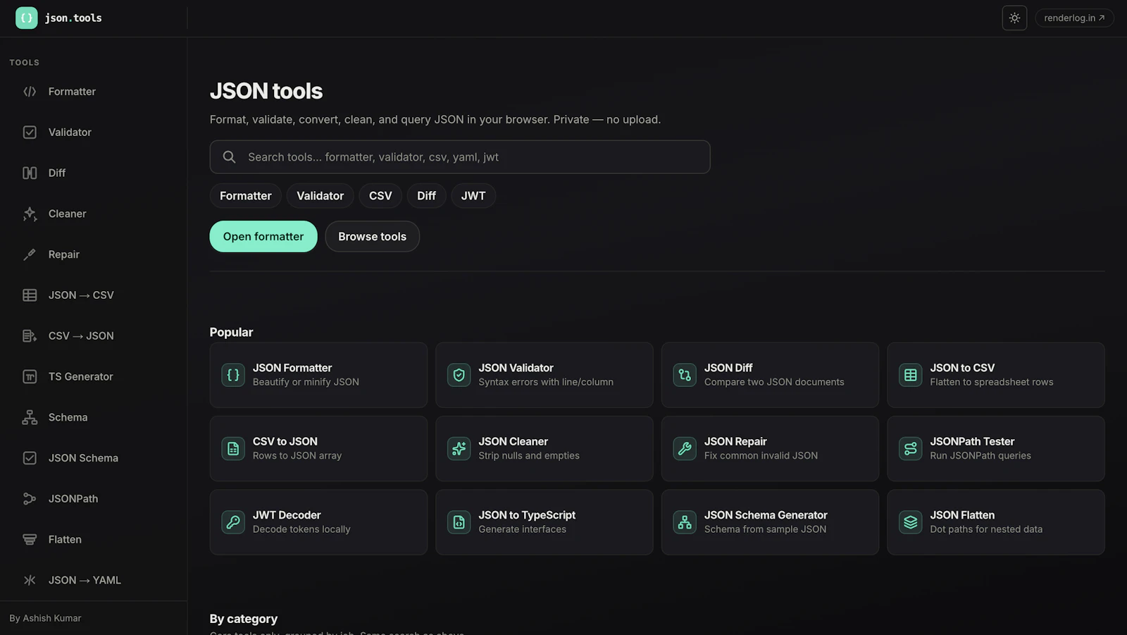 JSON Tools by Renderlog screenshot 2