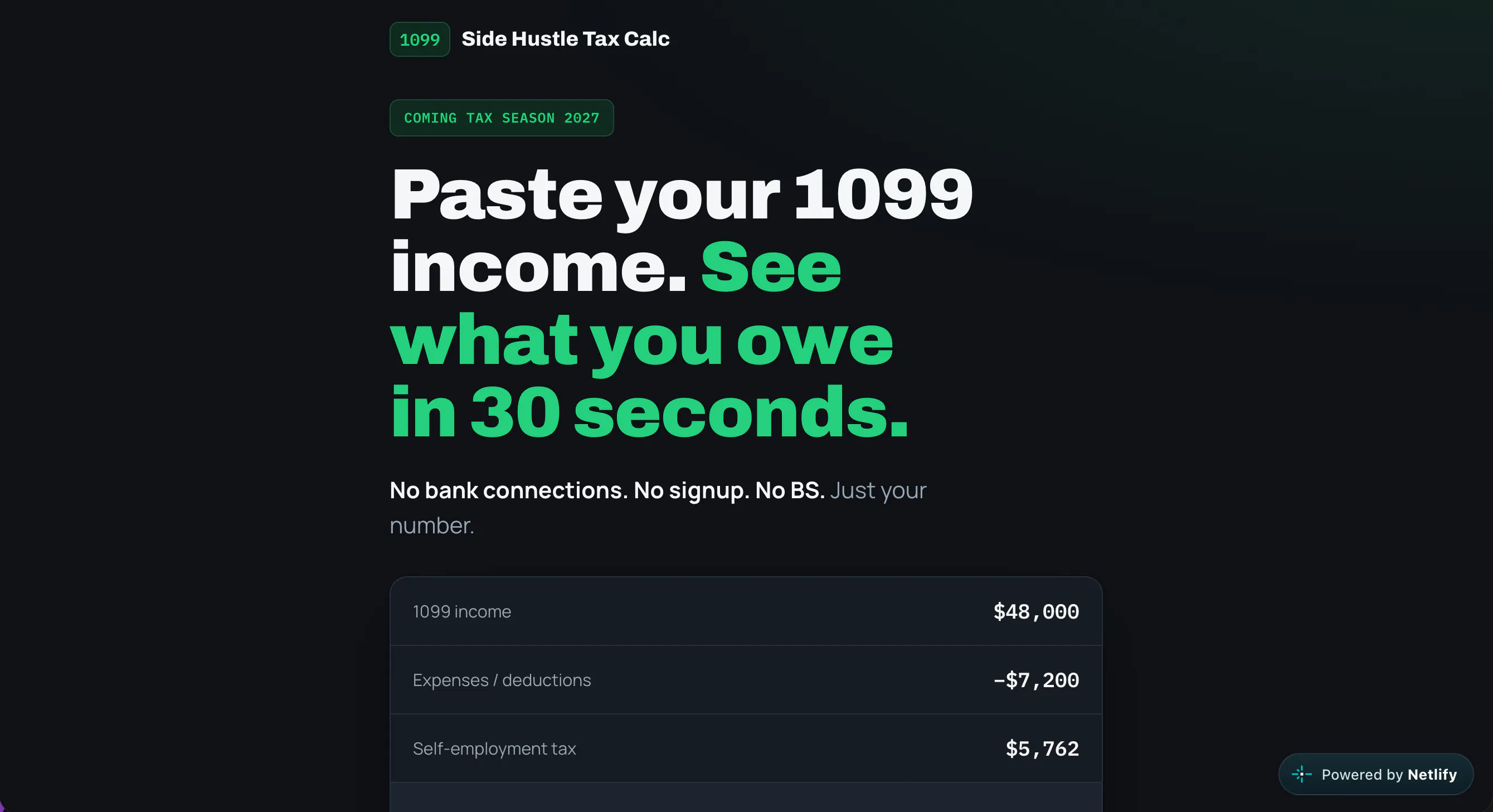 Side Hustle Tax Calc gallery image