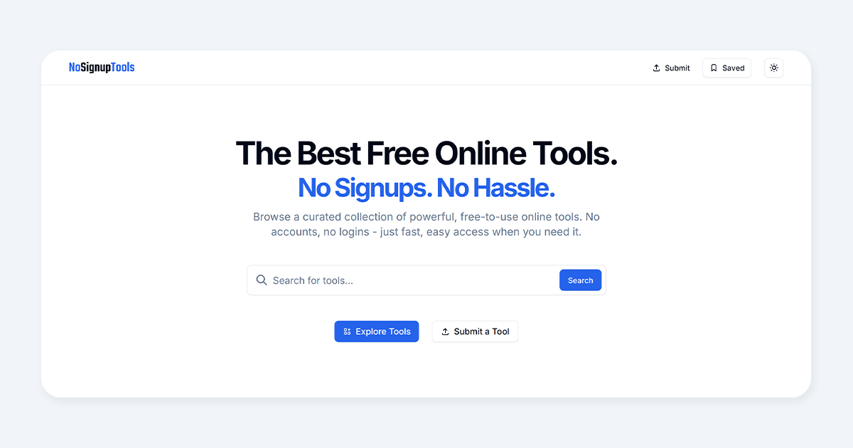 NoSignupTools