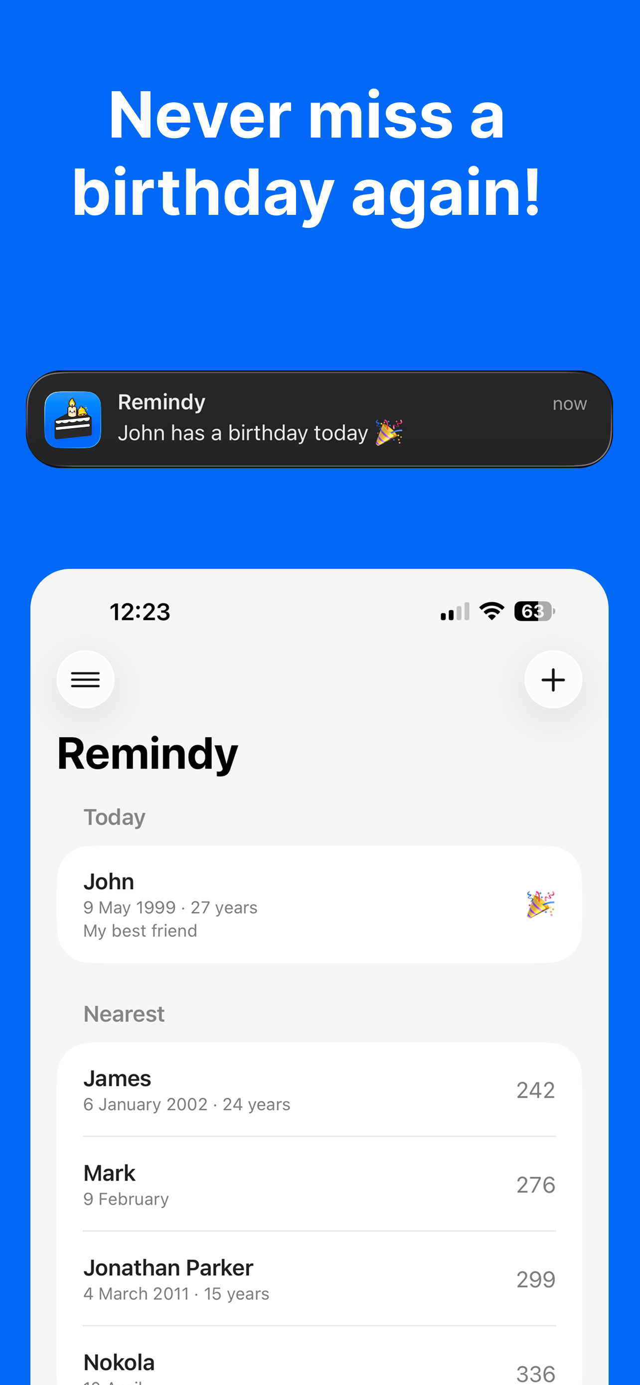 Birthday Reminder + AI Wishes gallery image