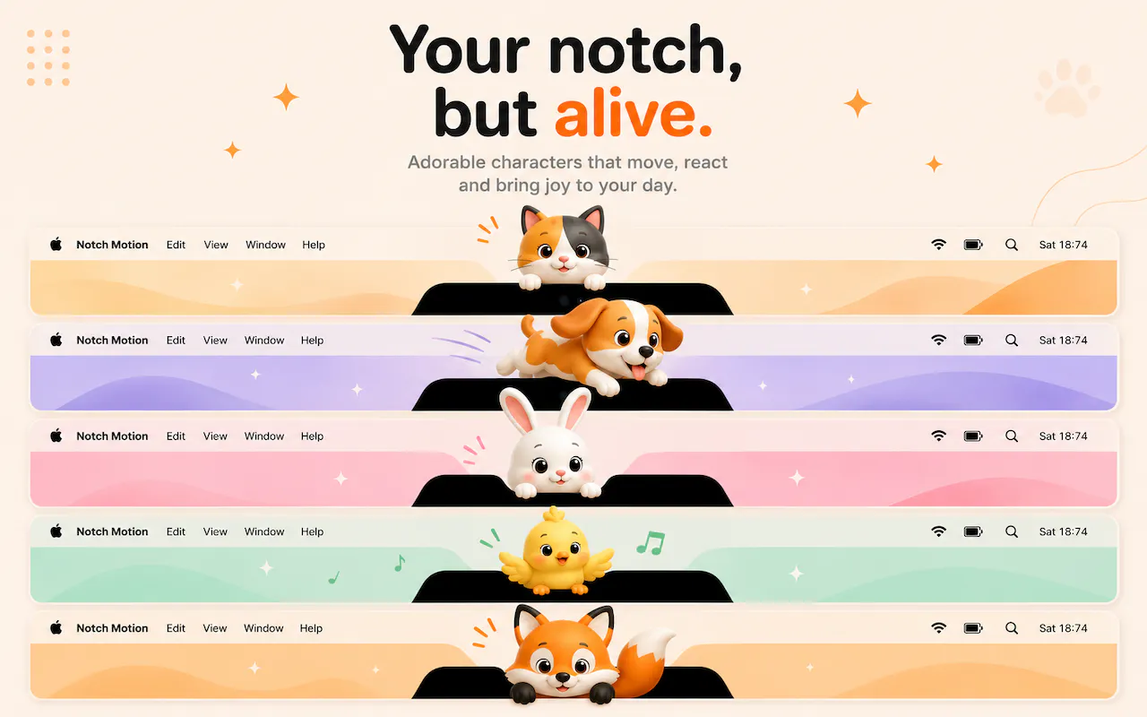 Notch Motion screenshot