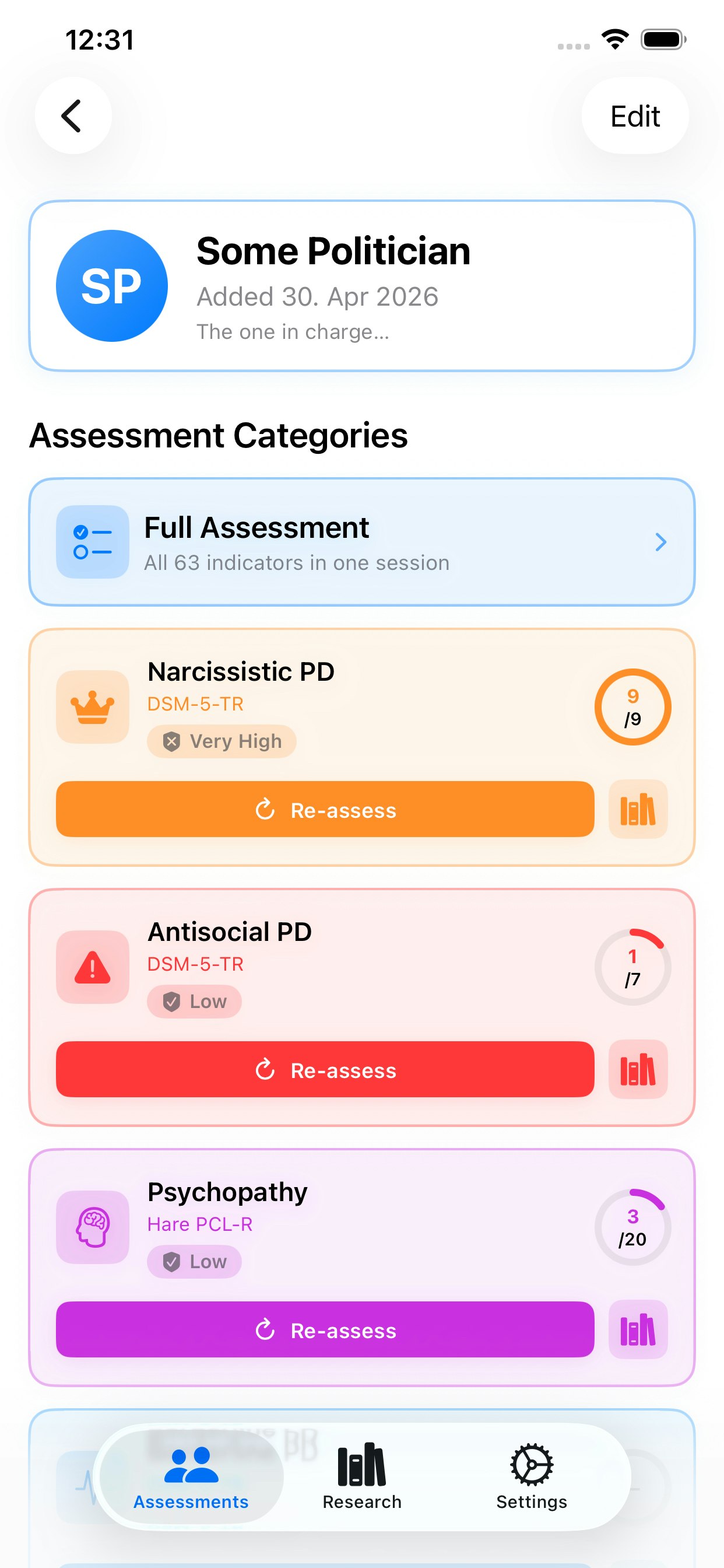 Personality Assessor